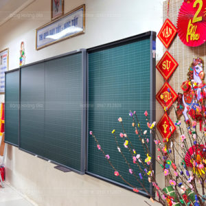 Bảng trượt ngang liền nguyên khối 4 cánh – chia nhiều vùng viết, dễ trình bày