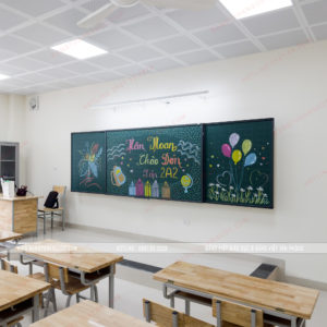 Khung ray tích hợp liền nguyên khối đồng màu – bảng trượt ngang vững chắc